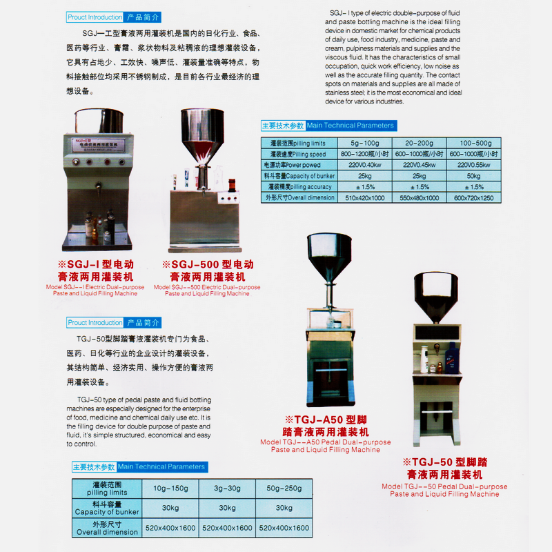 膏體灌裝機(jī)械